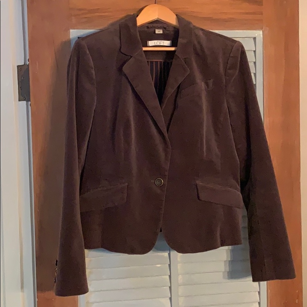 Deep plum velvet menswear inspired blazer